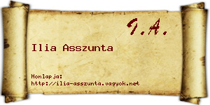 Ilia Asszunta névjegykártya